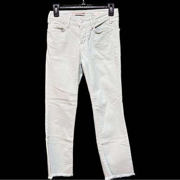 Anthropologie Pilcro Script High Rise Crop Raw Frayed Hem Jeans Size 25 - Picture 2 of 11